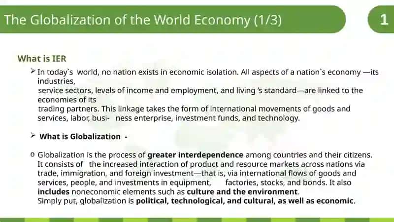 The Globalization of the World Economy 2