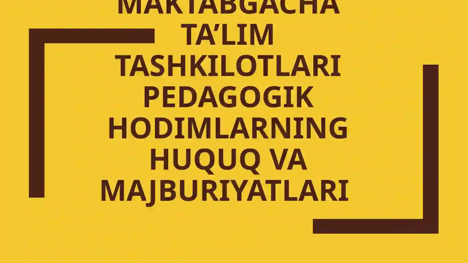 Maktabgacha pedagogika fanidan KURS ISHI 2
