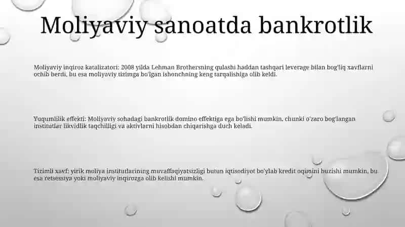 Moliyaviy inqiroz katalizatori 2
