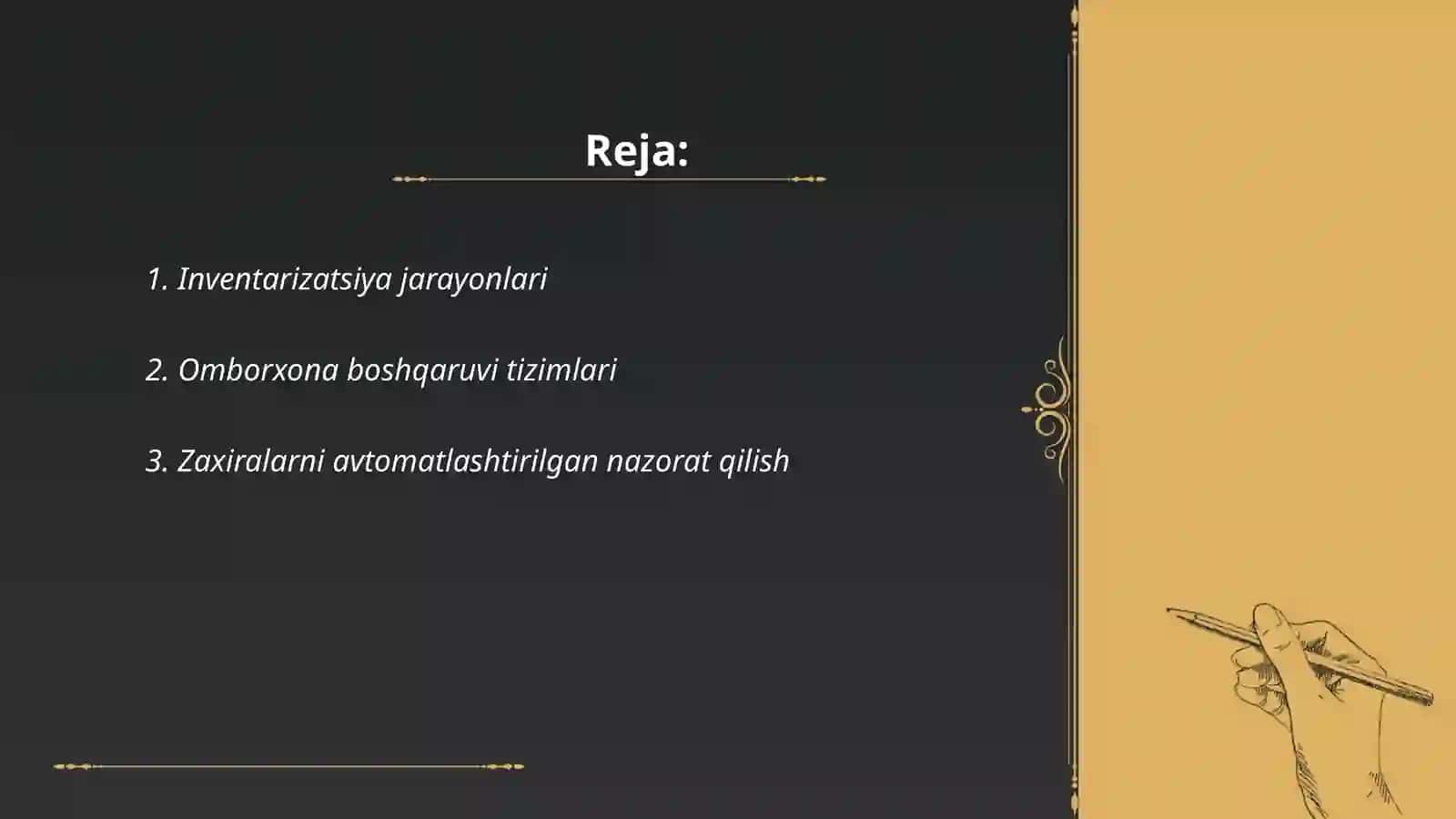 Inventarizatsiya jarayonlari 2