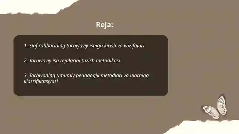 Sinf rahbarining tarbiyaviy ishi 2