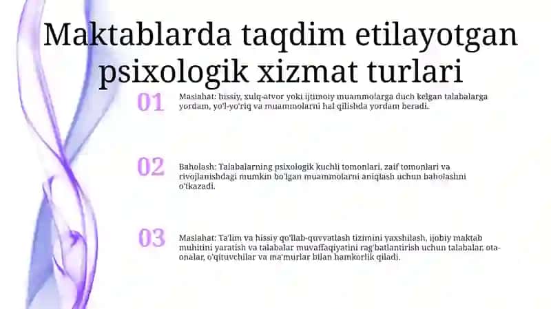 Maktabga Psixologik Xizmat KoʻRsatish 2