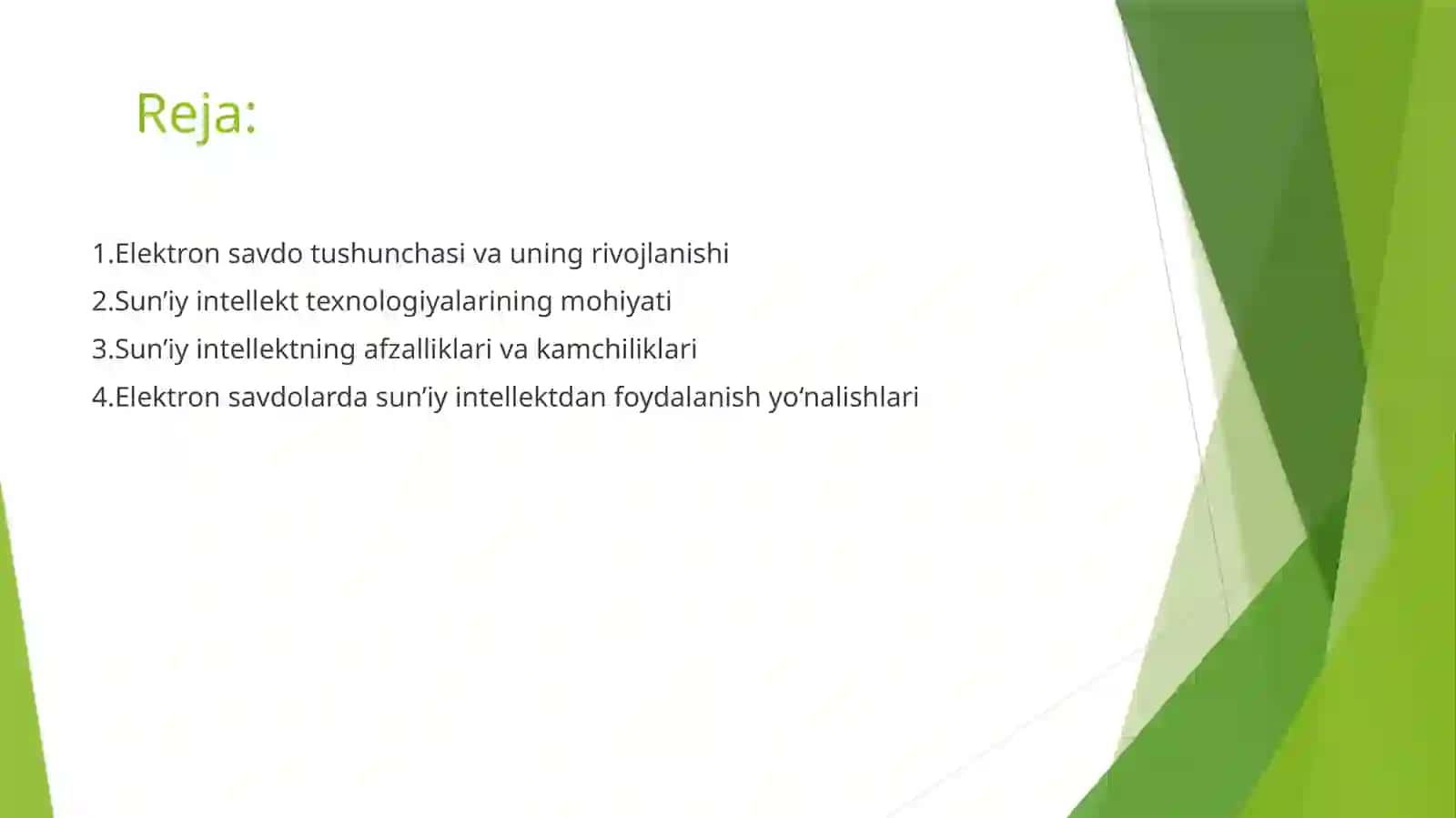 Elektronsavdolar sun’iy intellectusullaridan foydalanish 2