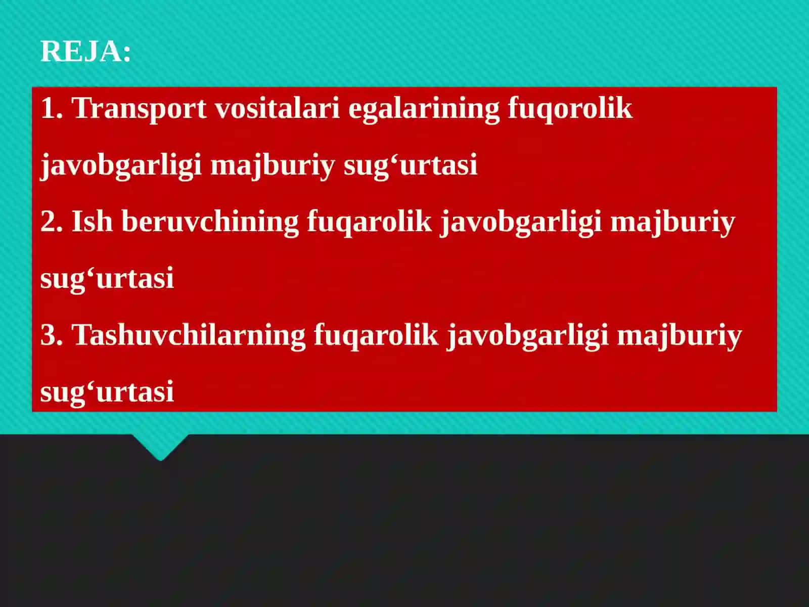 Umumiy fuqorolik javobgarlikni sugurta qilish 2