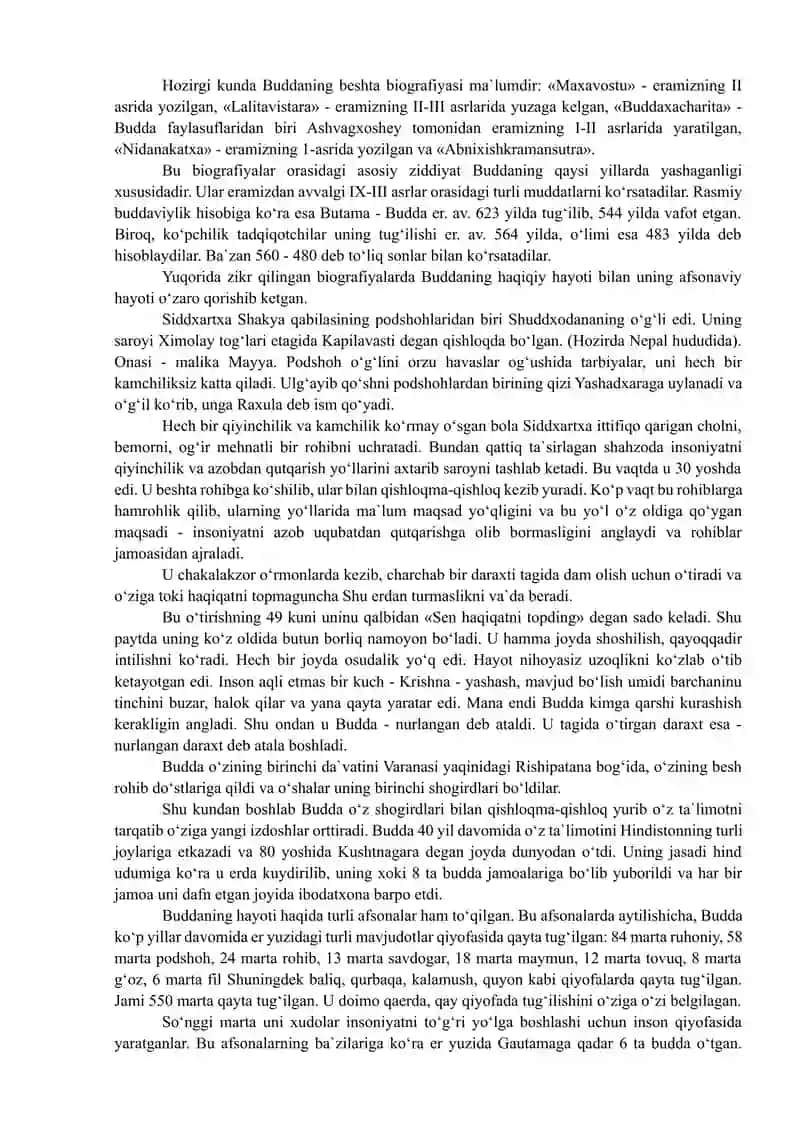Buddizm dini tarixi va asosiy g‘oyalari 2