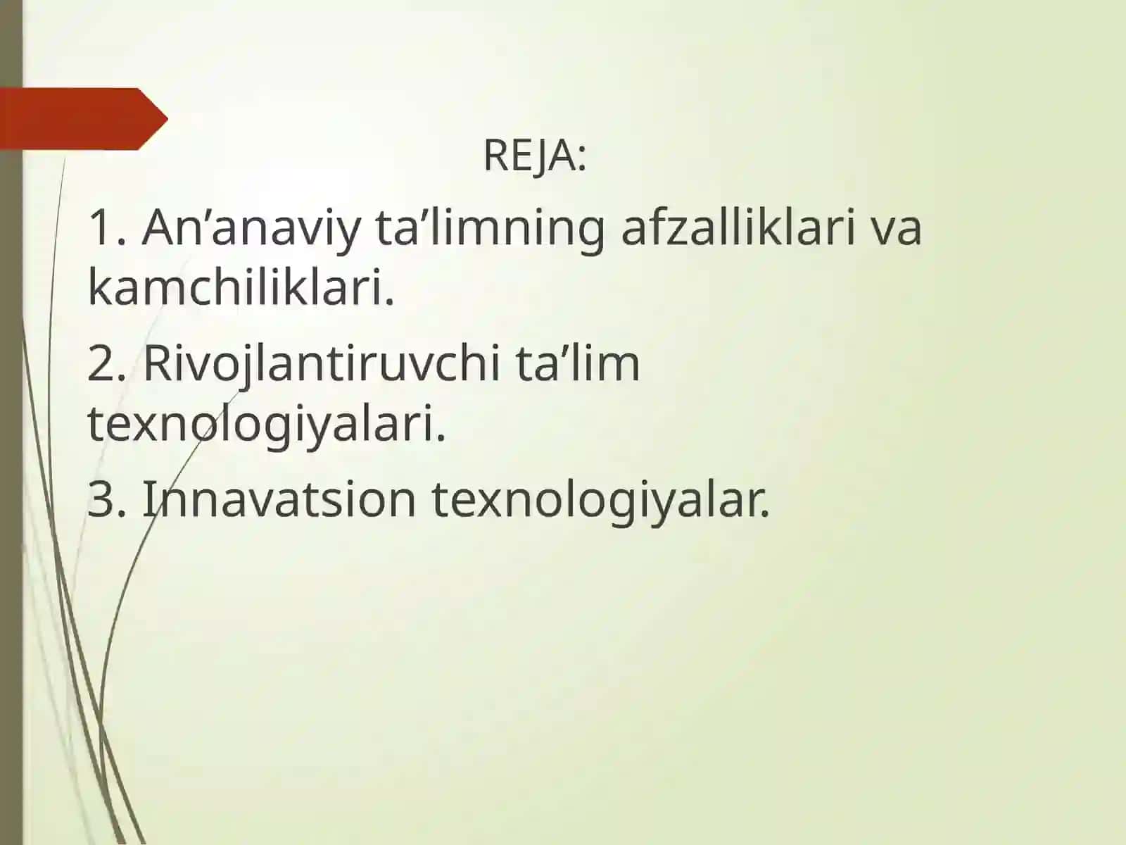 “Hozirgizamonan’anaviyta’limgainnovatsionyondashuv” 2