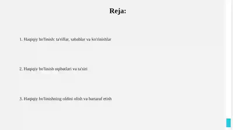 Haqiqiy bo'linish 2