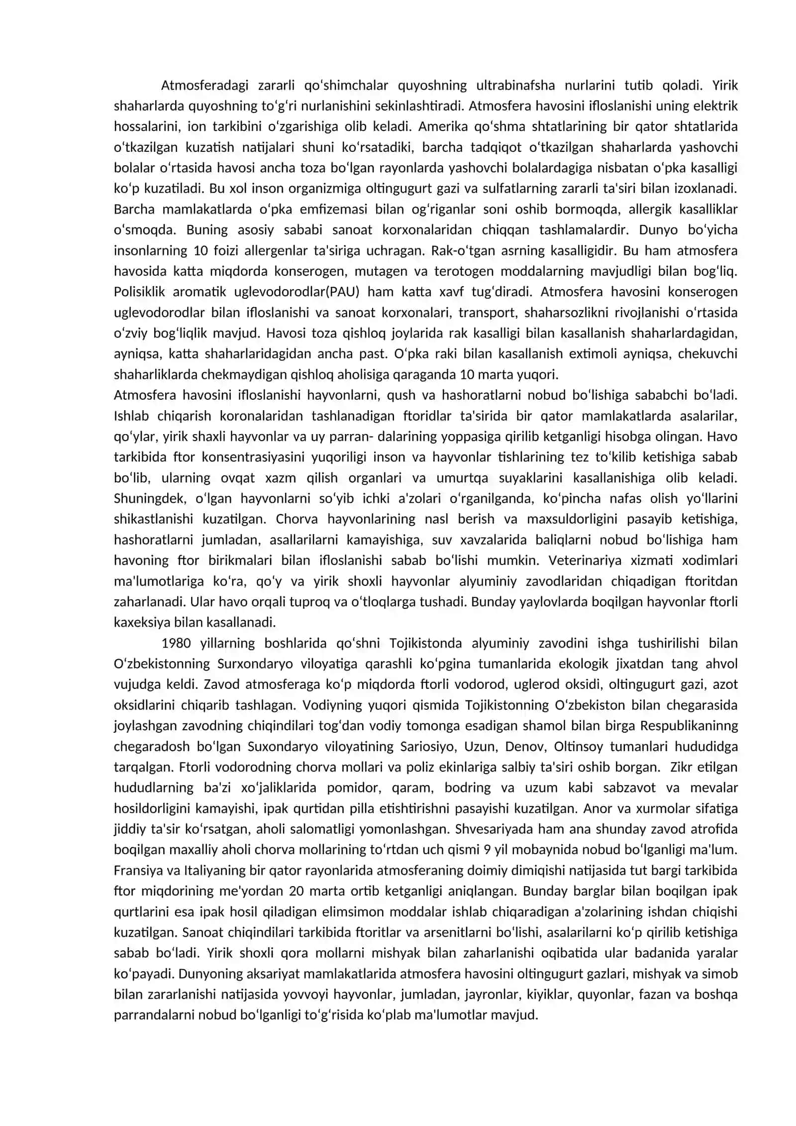 Sanoat tarmoqlaridagi ekologik muammolar 2