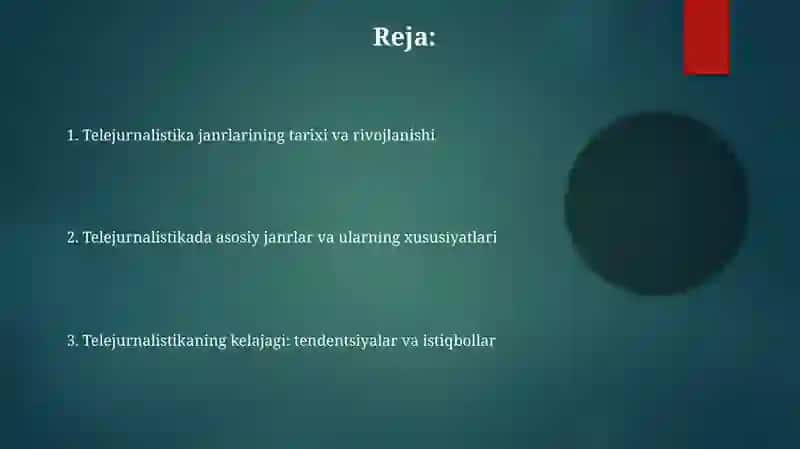 Telejurnalistikada janrlar 2