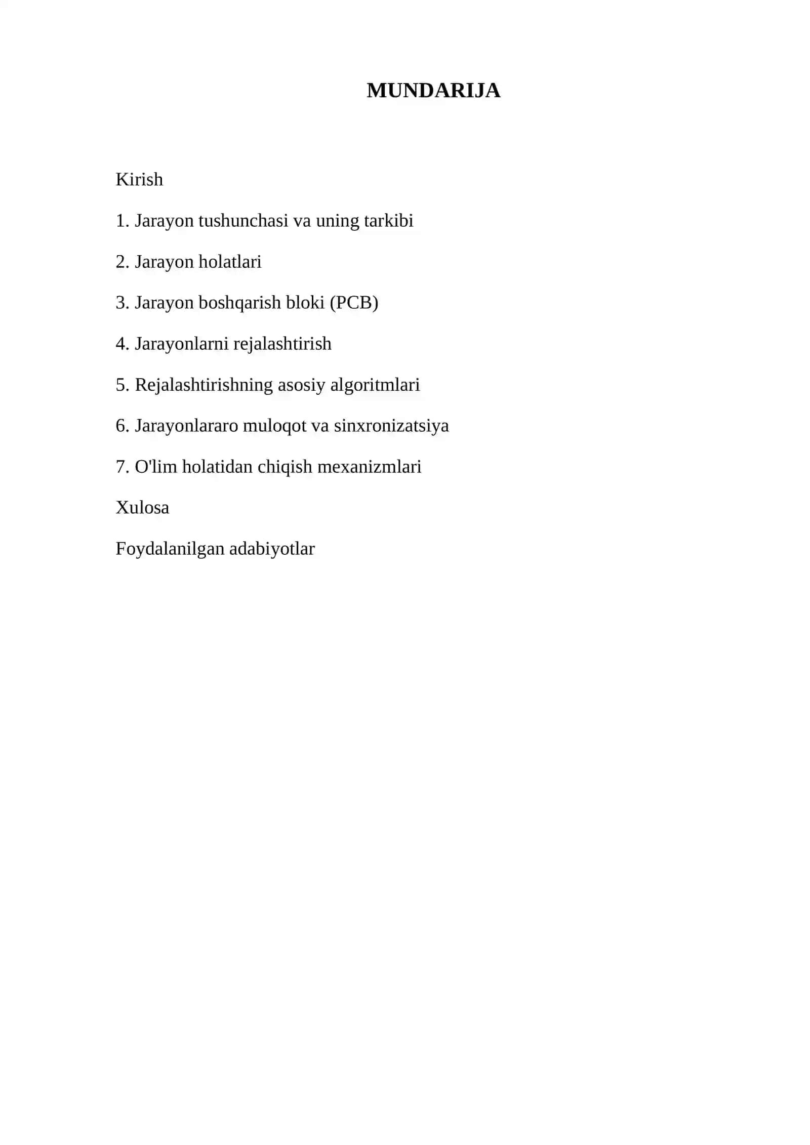 OPERATSION TIZIMLARDA JARAYONLAR BOSHQARISHI 2