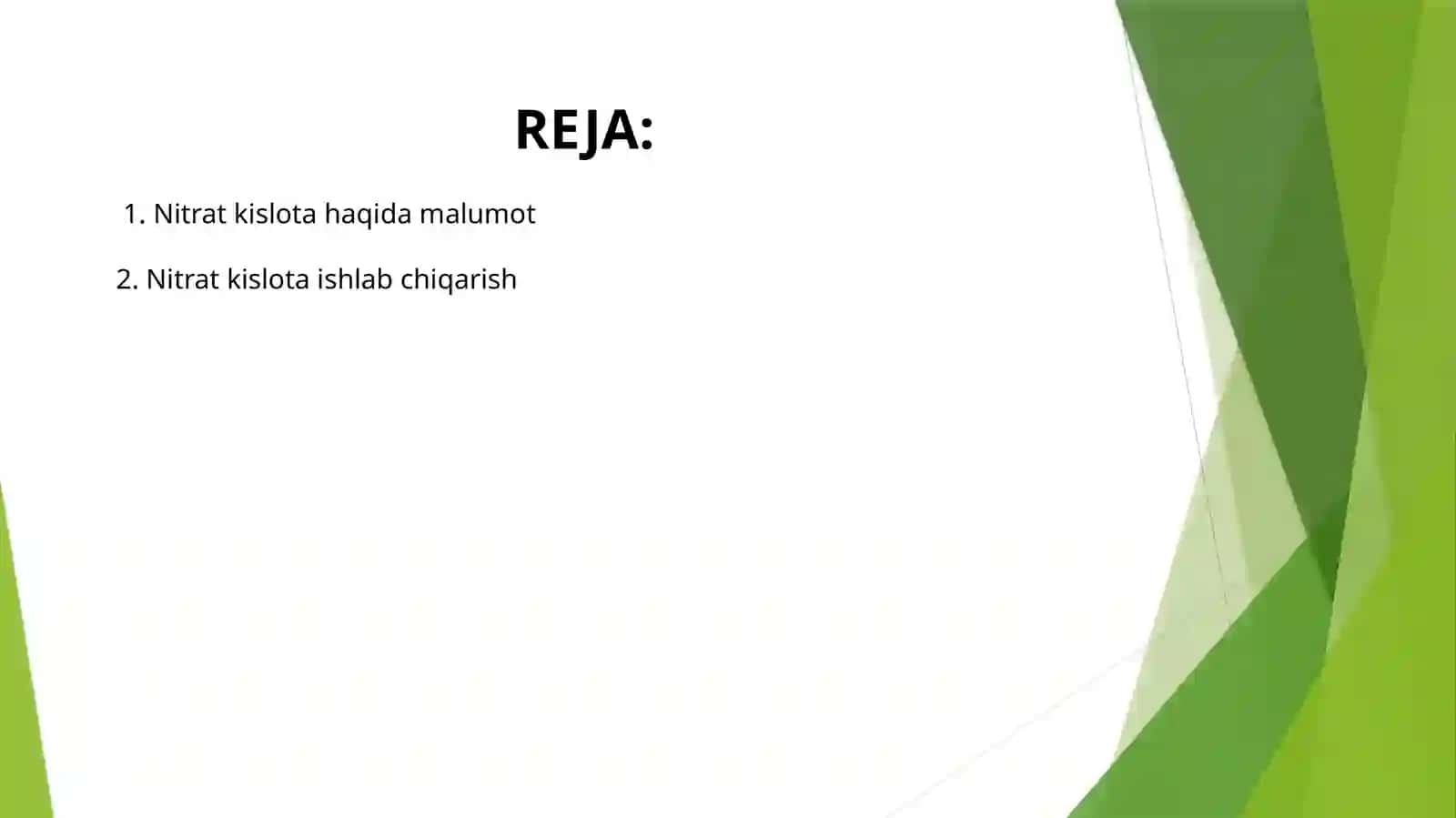 Nitrat kislota ishlab chiqarish texnologiyasi 2