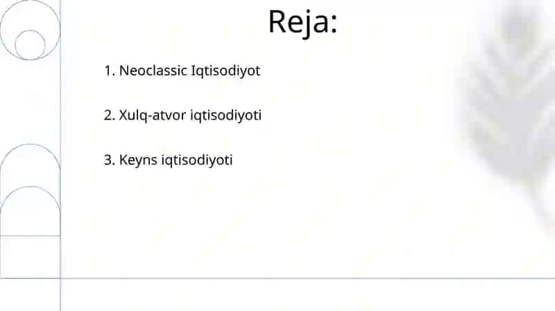 Xozirgi zamon iqtisodiyot nazariyasi rivojlanishining asosiy yoʻnalishlari 2