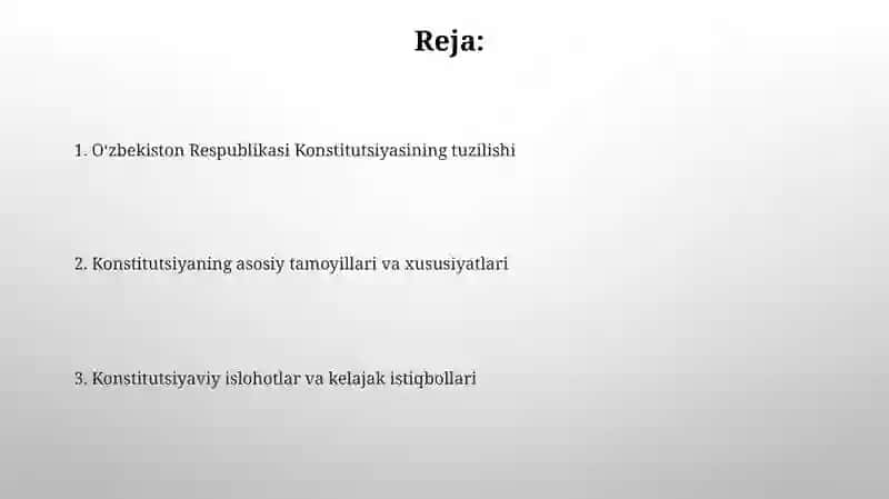O'zbekiston Respublikasi Konstitutsiyasi 2