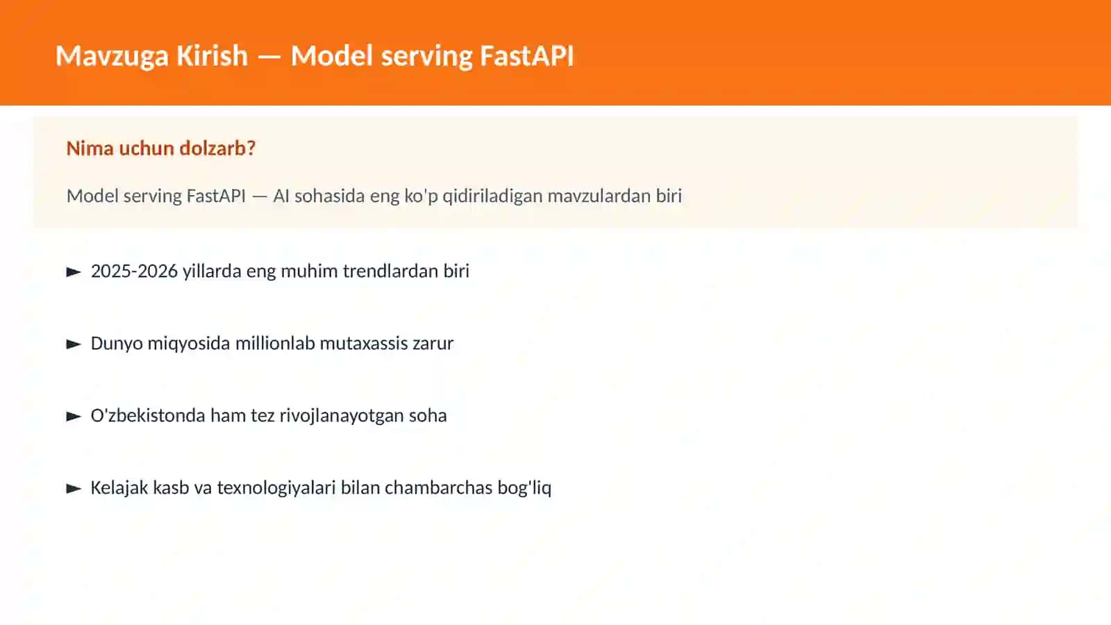 Model serving FastAPI 2