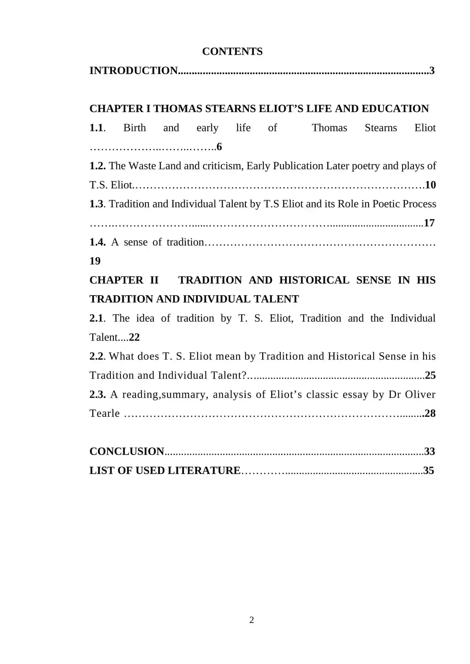 TRADITION AND INDIVIDUAL TALENT BY T.S.ELIOT 2