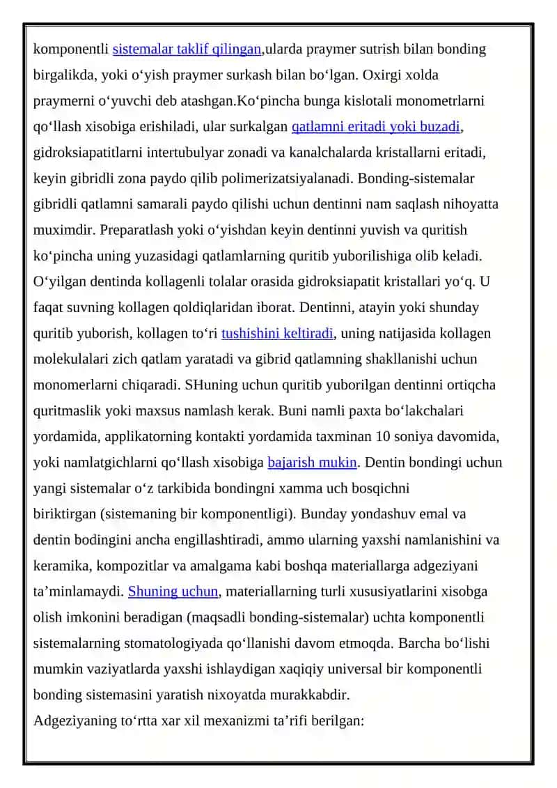 Adgeziv tizimi 2