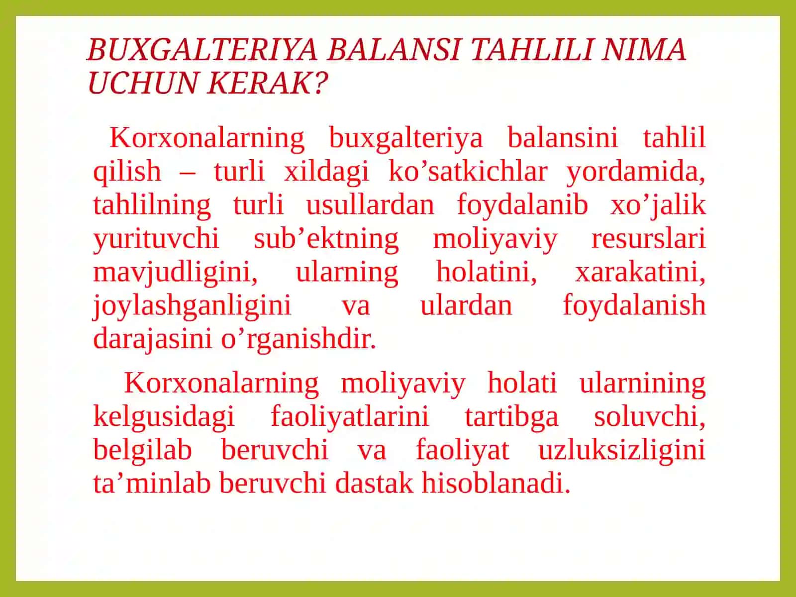 Buxgalteriya balansi tahlili 2