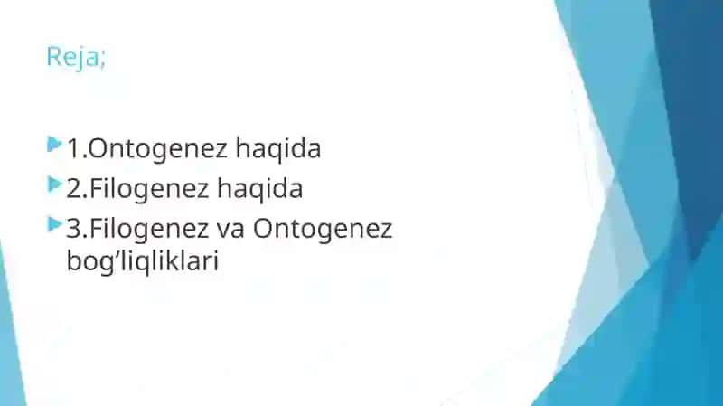 Filogenez va ontogogenez haqida tushuncha 2