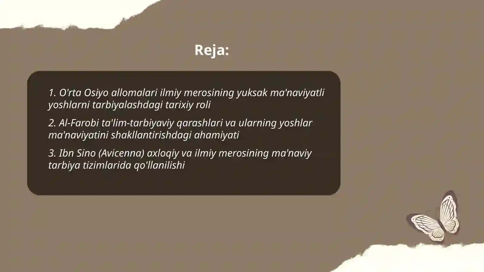 Yuksak ma'naviyatli yoshlarni tarbiyalashda O'rta Osiyo allomalari ilmiy merosi o‘rni 2