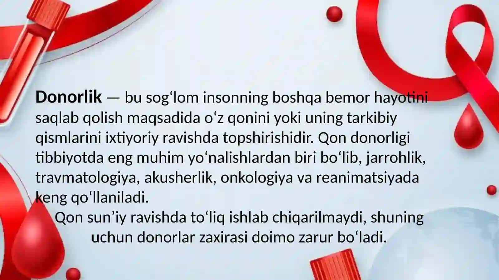 Donorlik va qon guruhlari haqida tushuncha 2