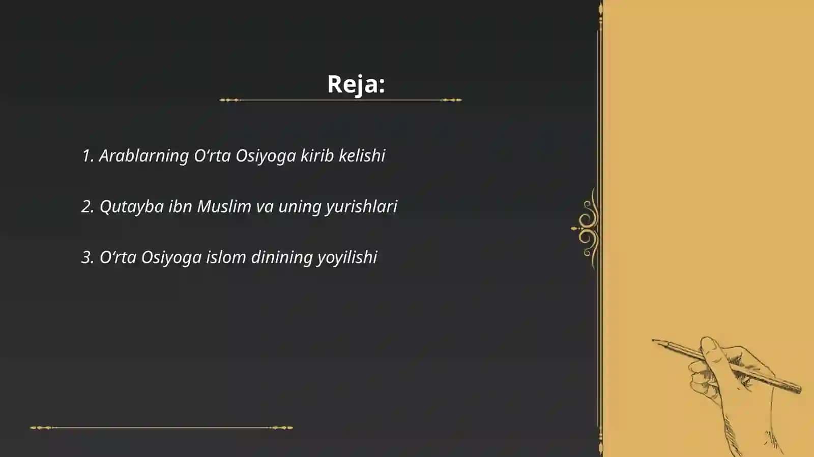 Arablarning Oʻrta Osiyoga kirib kelishi 2