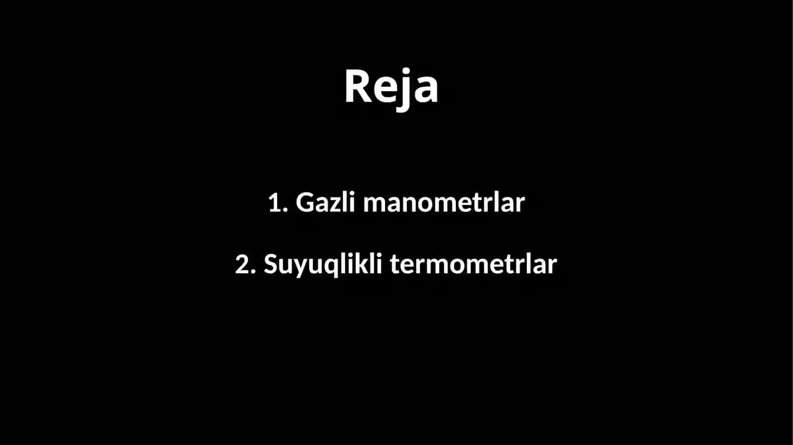 Gazli va suyuqlikli manometrik va termometrlar 2