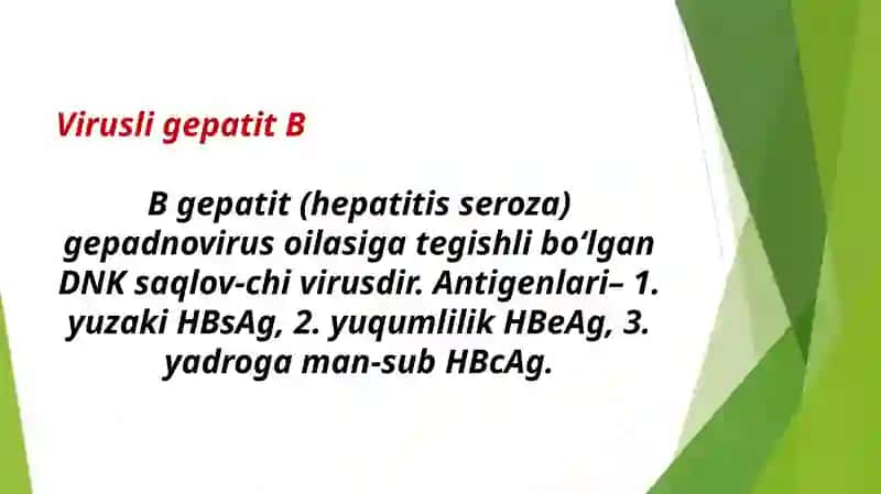 Virusli gepatit В etiologiyasi, patogenezi va davolash 2