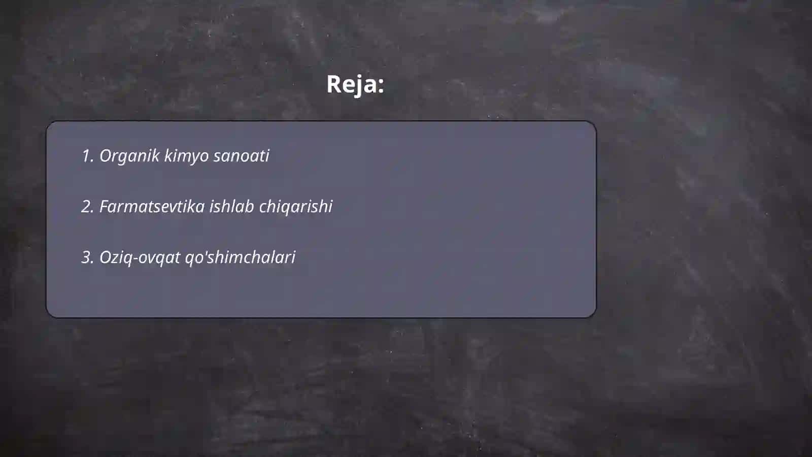 Organik kimyo sanoati 2