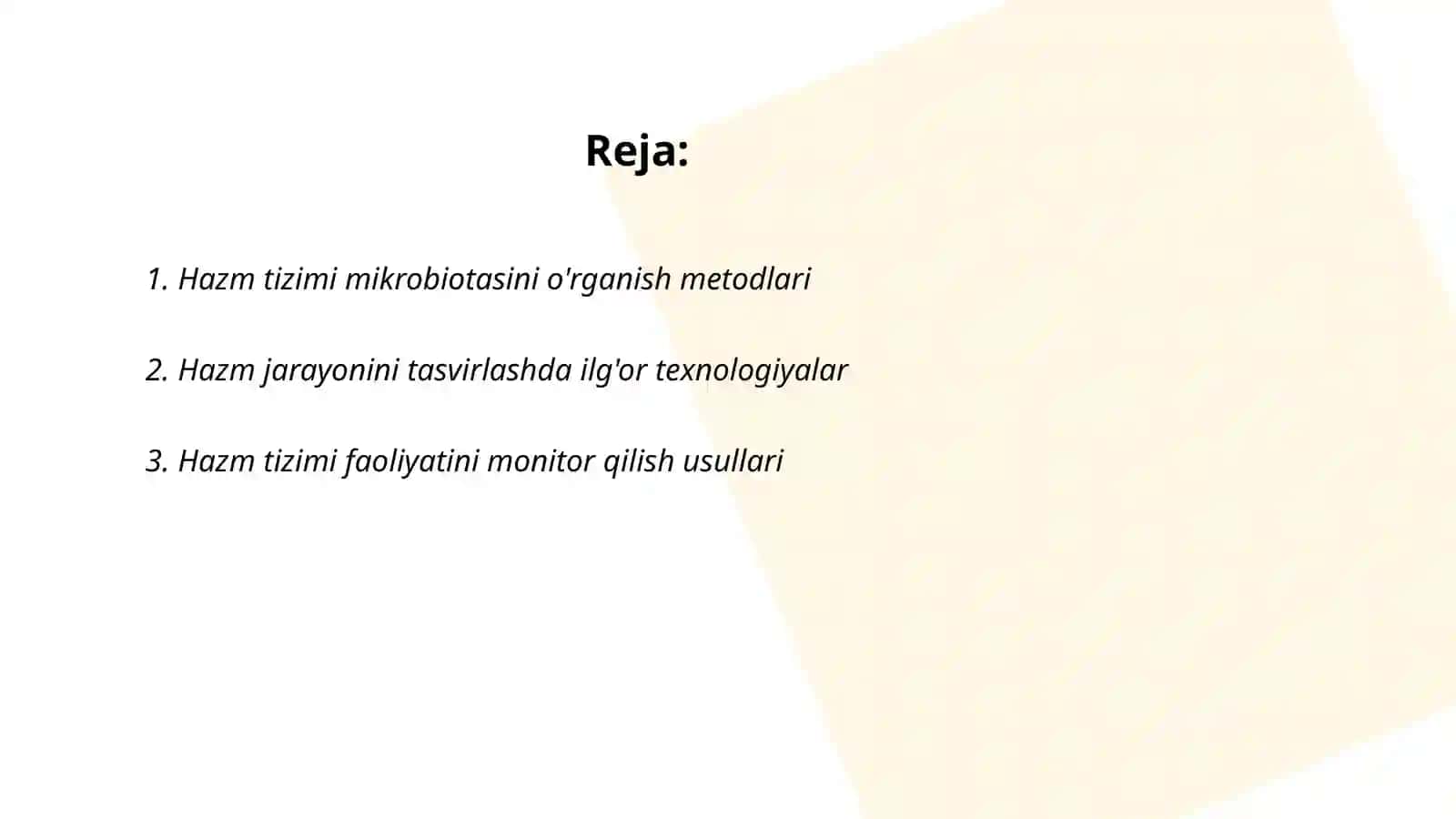 Hazm tizimi faoliyatini o'rganishning yangi usullari 2