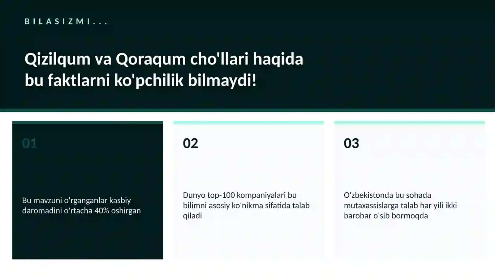 Qizilqum va Qoraqum cho'llari 2