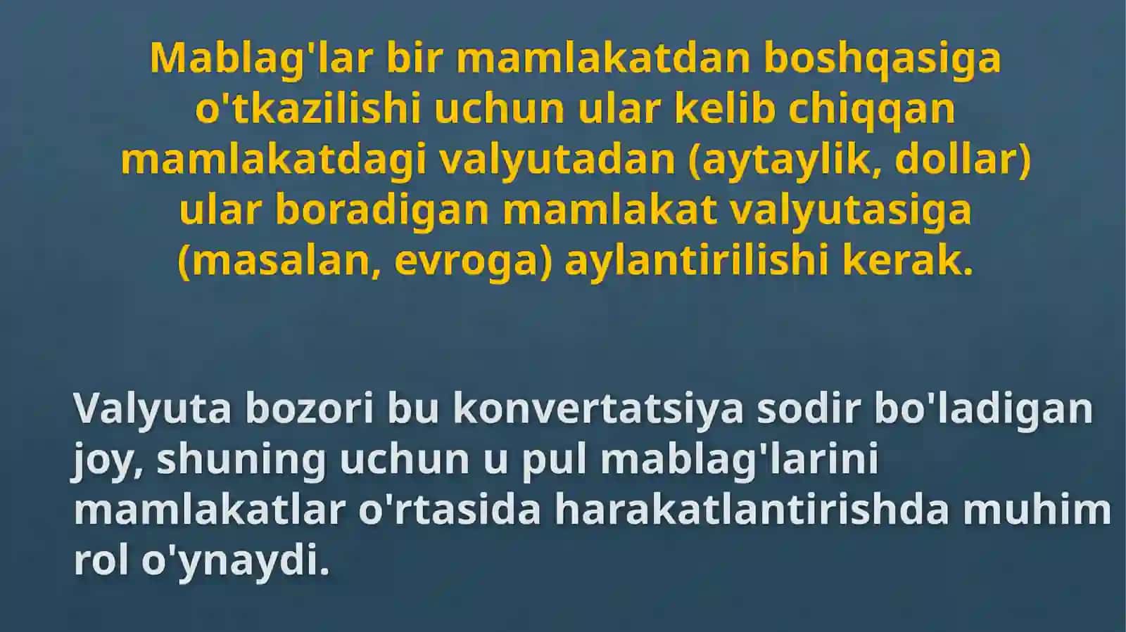 Valyutalar bozori 2