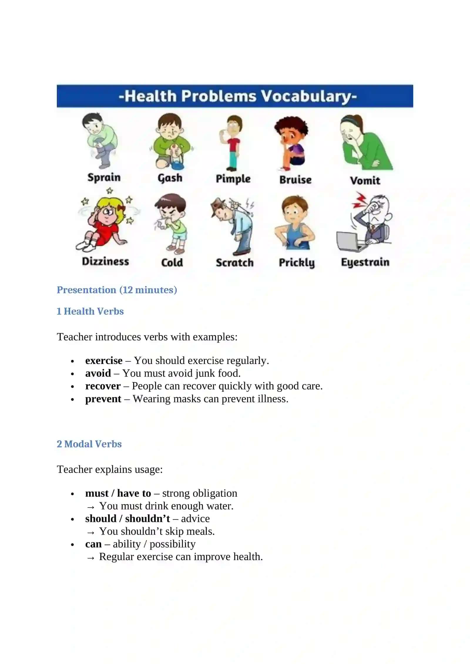 Health Verbs 2