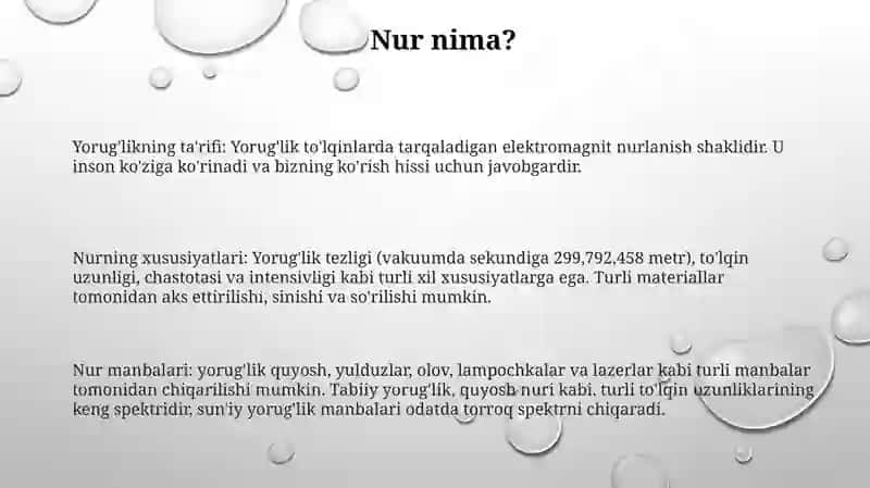 Yaruglik Nurining Tabiati 2