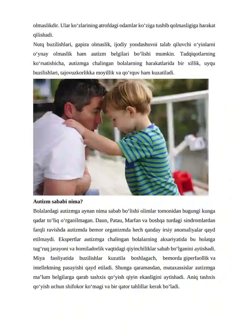 AUTIZM SINDROMLI BOLALAR 2