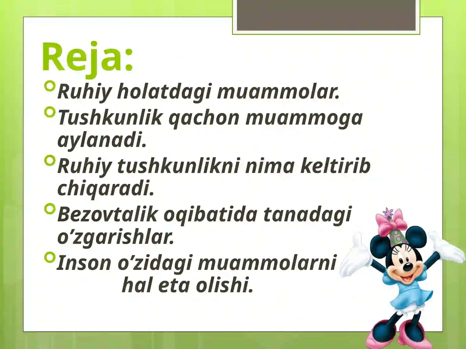 Tushkunlik va besarajomlikni boshqarish 2
