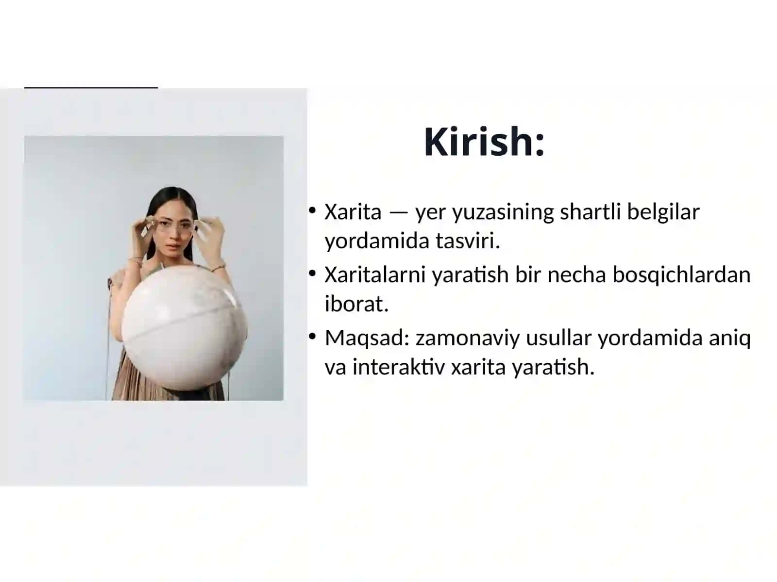 Xaritalar yaratish bosqichlari 2