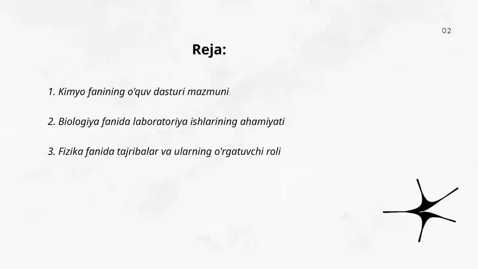 Kimyo fanining o'quv dasturi 2