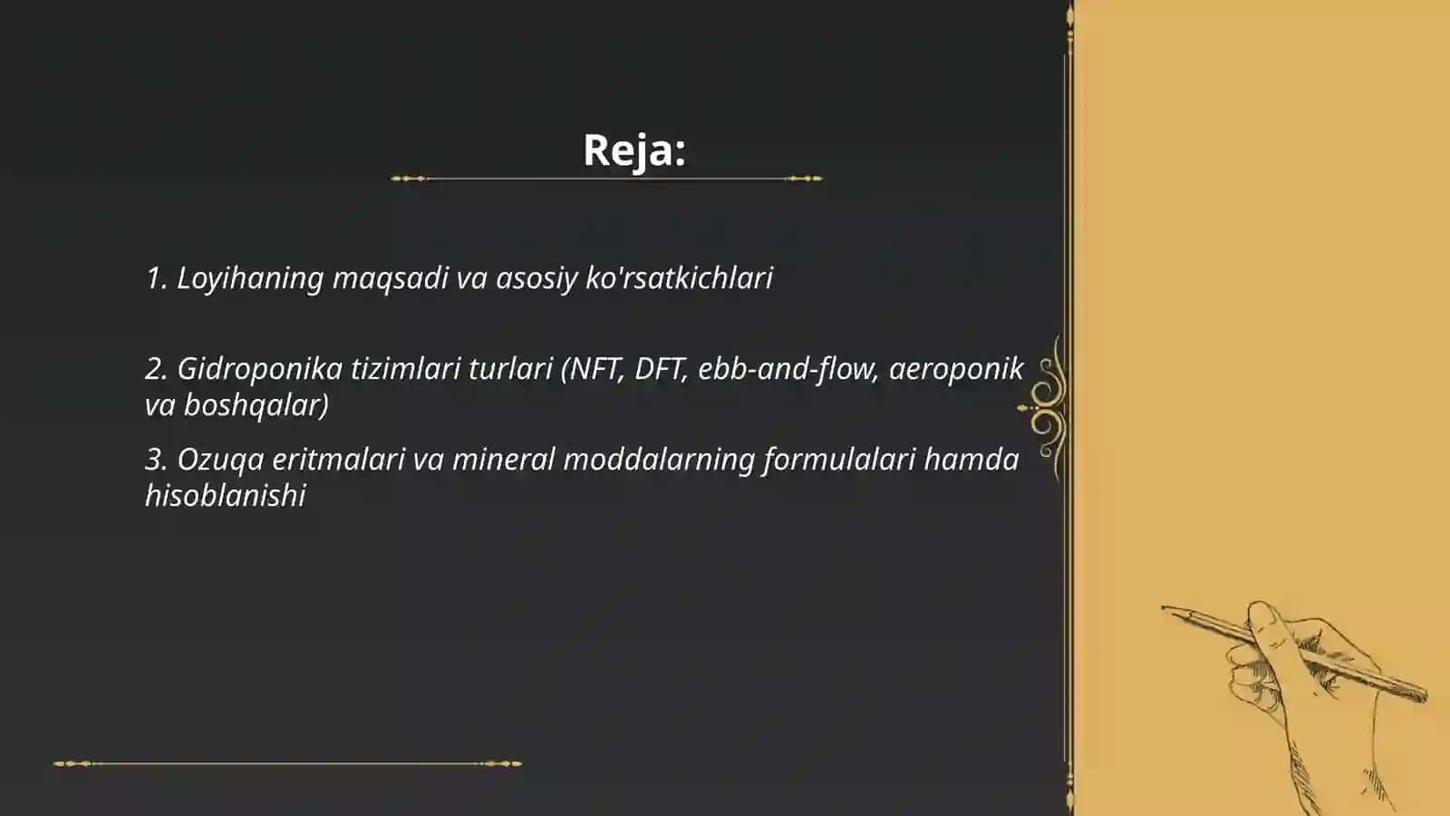 Gidroponika loyihasi 2