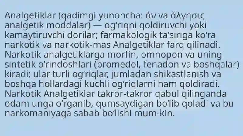 Analgetiklar 2