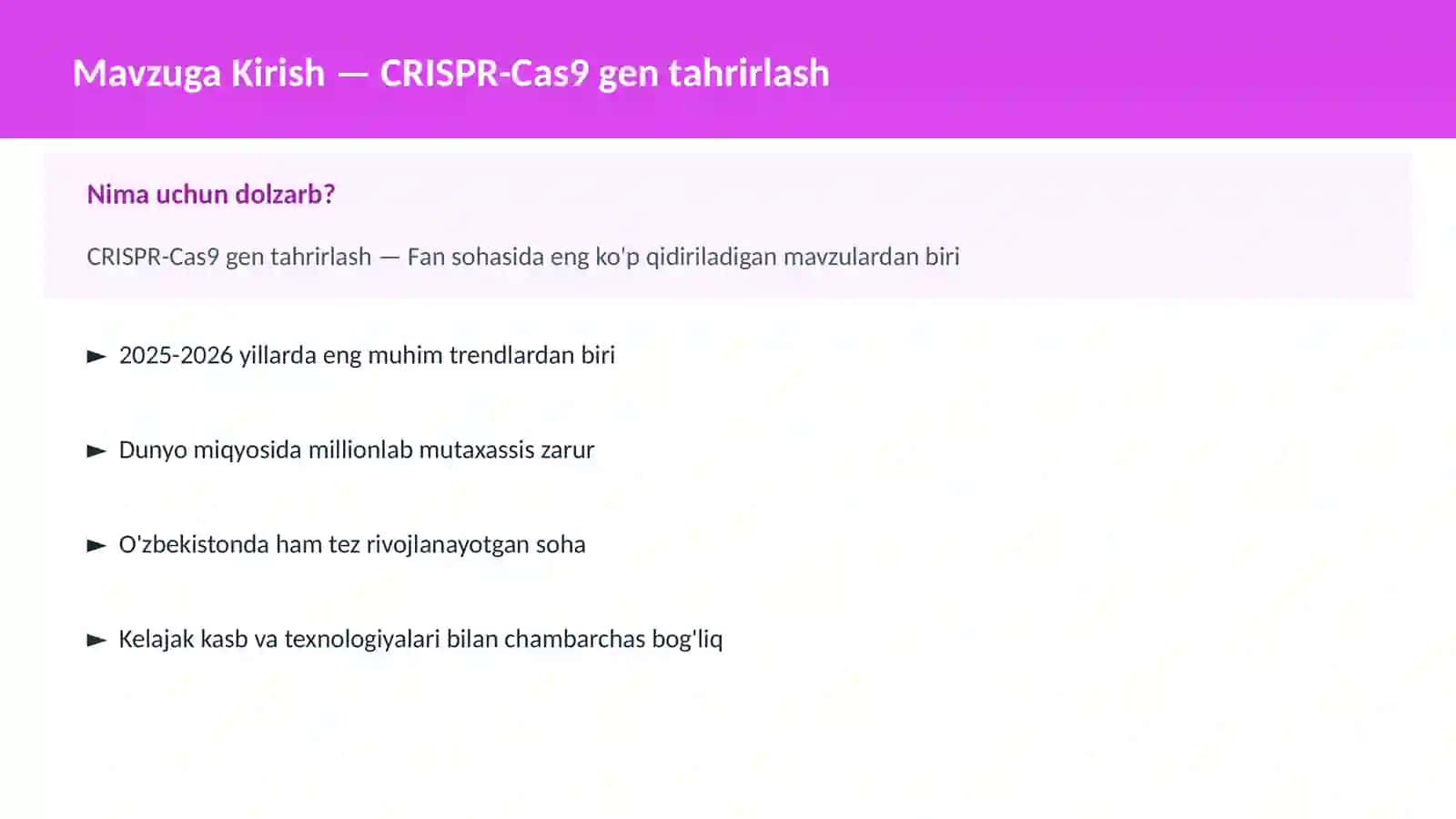 CRISPR-Cas9 gen tahrirlash 2