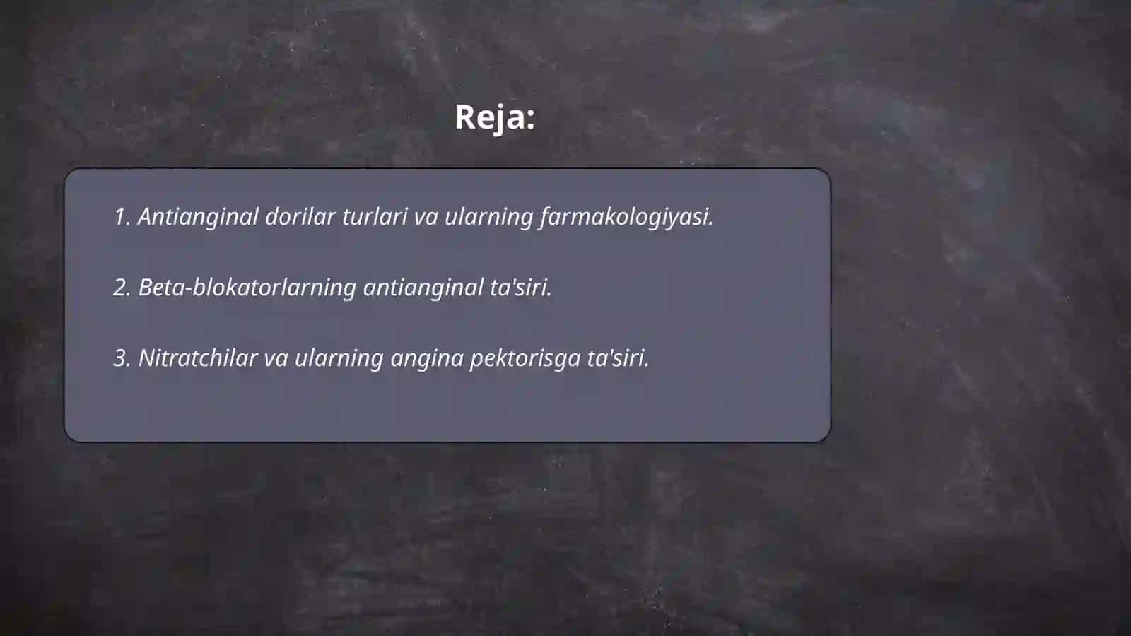 Antianginal dori vositalar farmakologiyasi 2