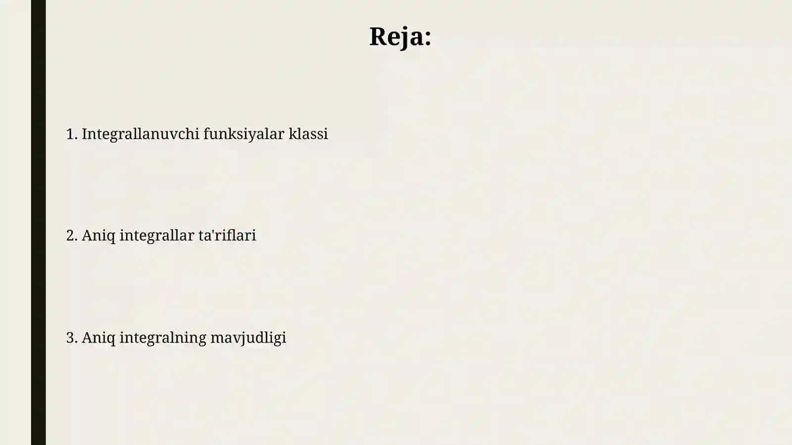 Aniq integralning mavjudligi 2