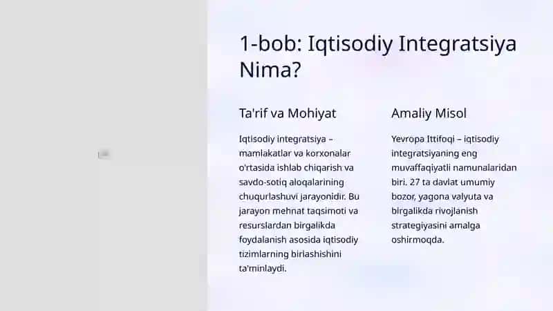 Mintaqaviy Iqtisodiy Integratsiya 2