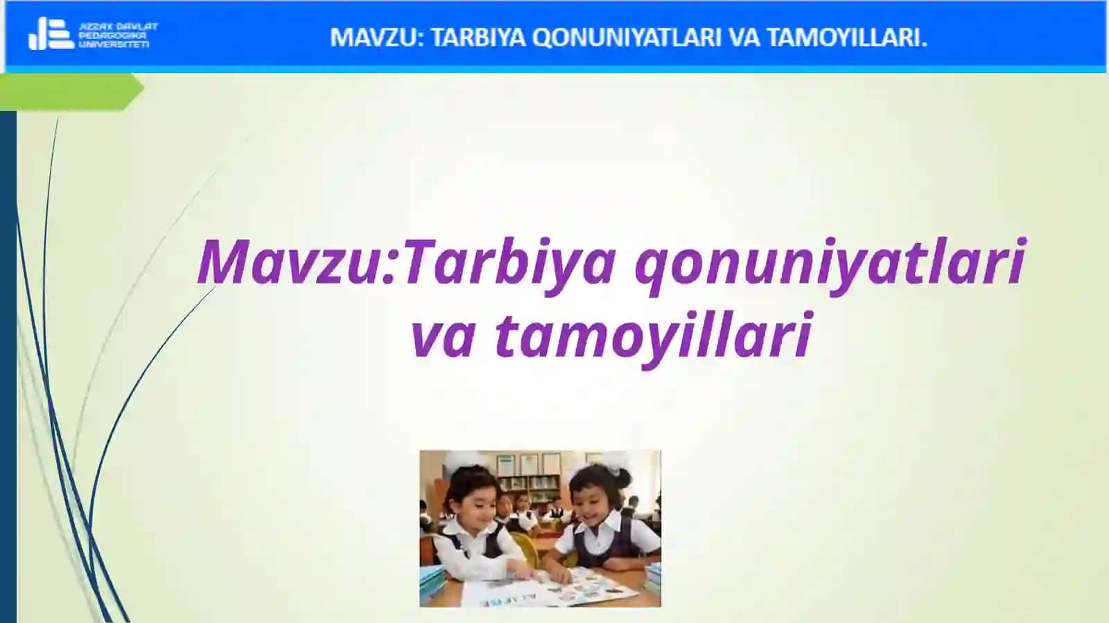 Tarbiya qonuniyatlari va tamoyillari 2