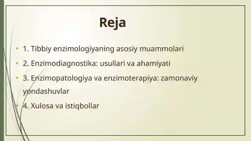Tibbiy enzimologiya muammolari 2