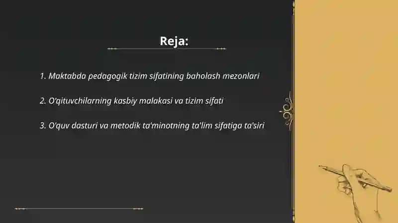 Maktabda pedagogika sistema sifati 2