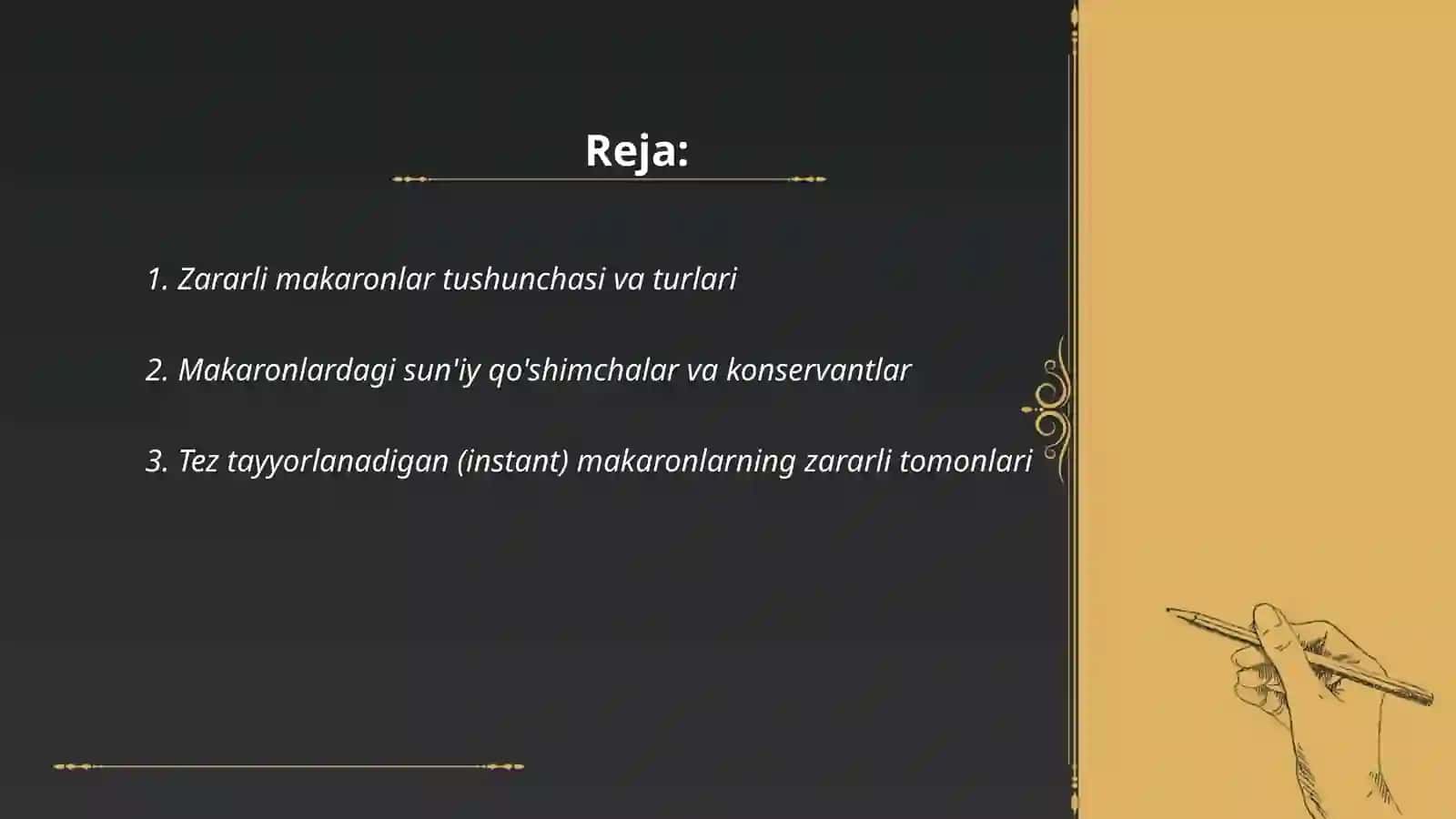 Zararli makaronlar haqida 2