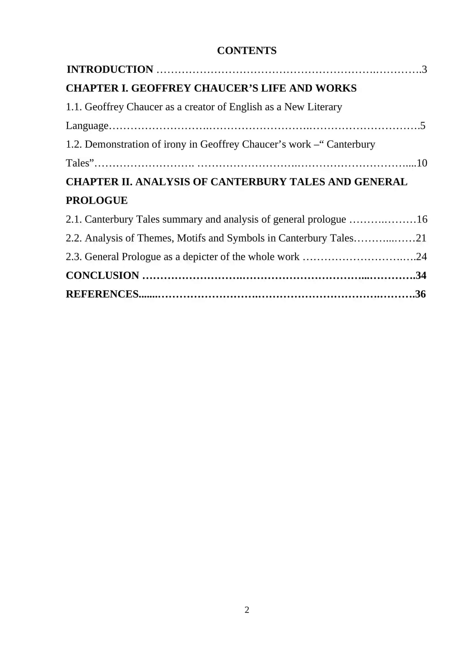 CANTERBURY TALES ANALYSIS 2