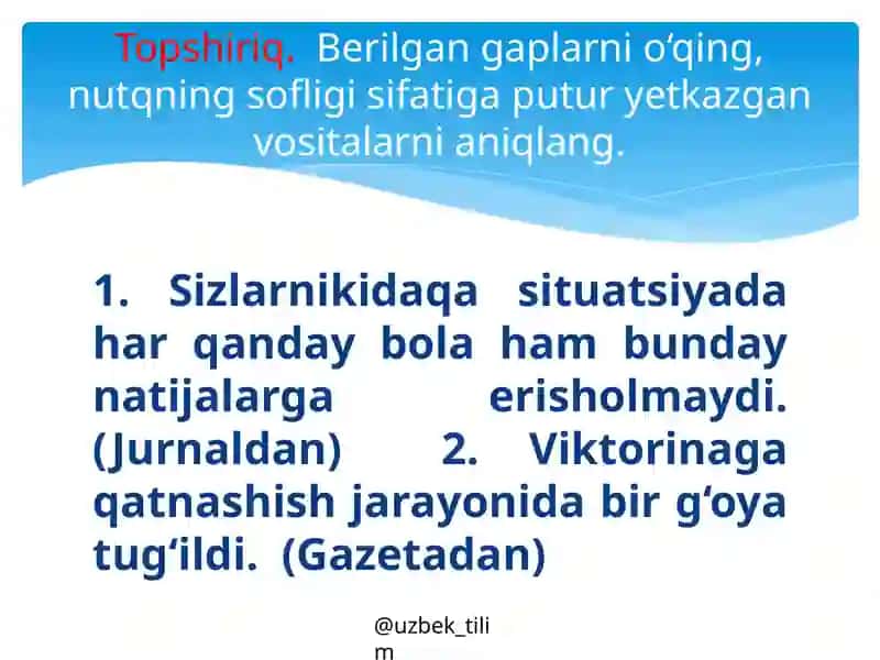Nutqning Sofligi 2