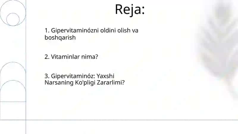 A vitaminozi va giper vitaminozi haqida 2
